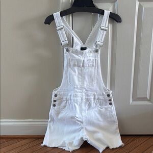 White Denim Overalls